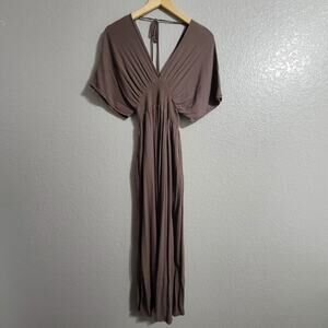 Boho Brown Floor Length Maxi Dress Final Touch Size Medium